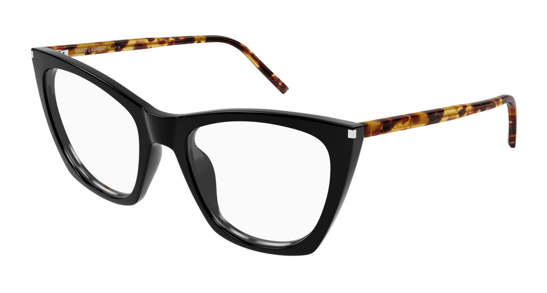 Prescription glasses saint laurent sl 214 kate thin opt 006 negro cat eye femenino size 55mm - Main view
