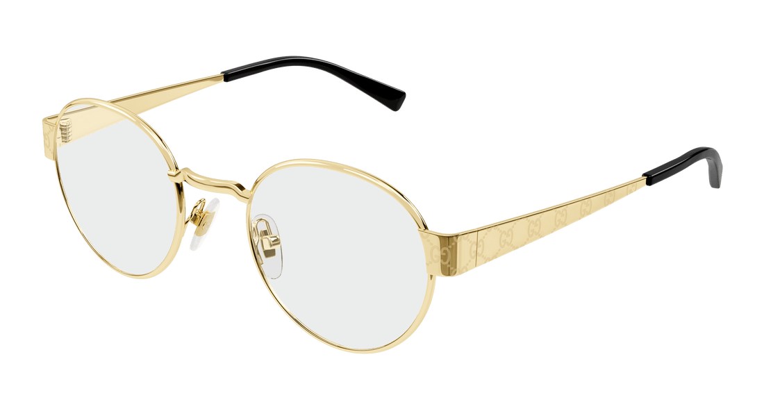 Óculos graduados gucci gg1855o 001 dorado round masculino tamanho 48mm - Vista principal
