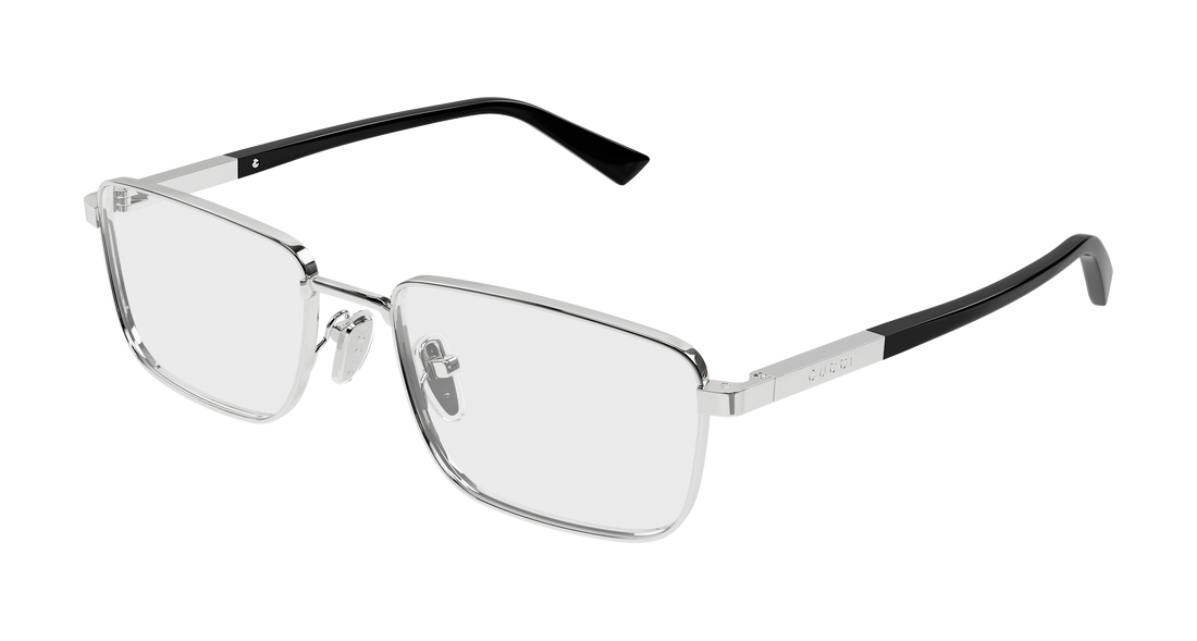 Brillen gucci gg1964o 001 plateado rectangular / squared masculino größe 55mm - Hauptansicht