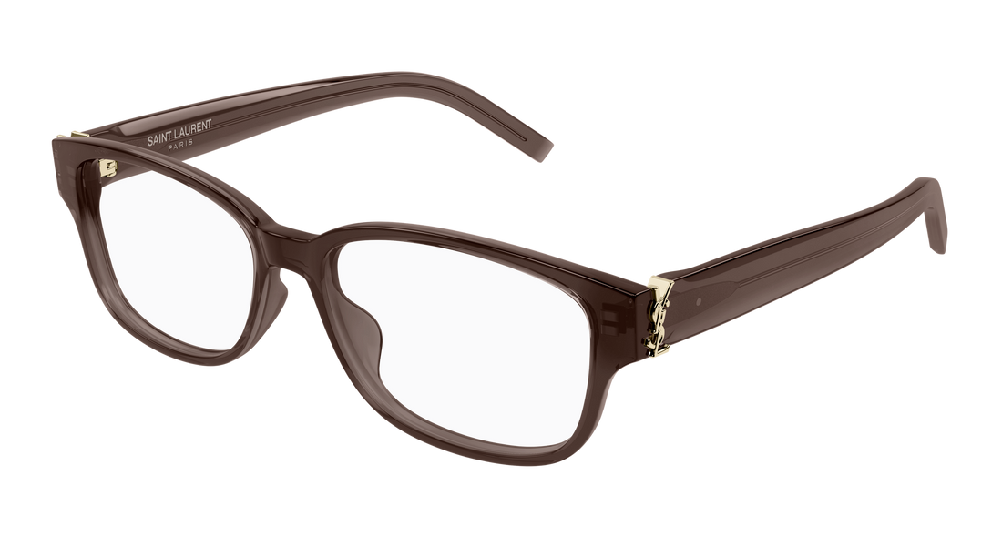 Prescription glasses saint laurent sl m149 009 marron square unisex size 52mm - Main view