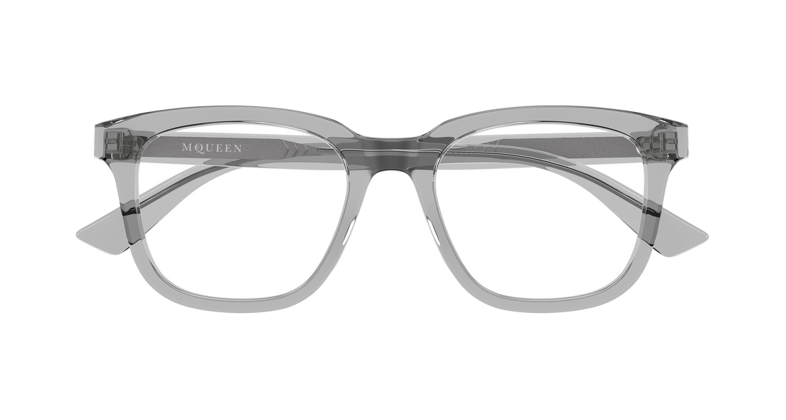 Gafas graduadas alexander mcqueen am0539o 006 gris rectangular / squared femenino talla 52mm - Vista de detalle
