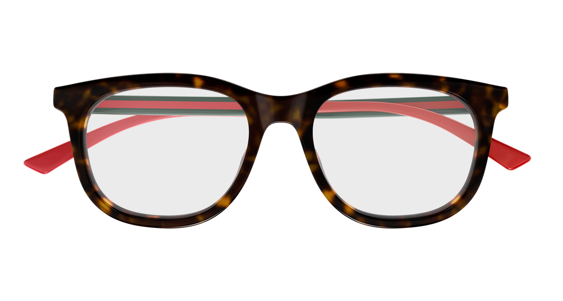Prescription glasses gucci gg1990o 006 havana rectangular / squared femenino size 53mm - Detailed view