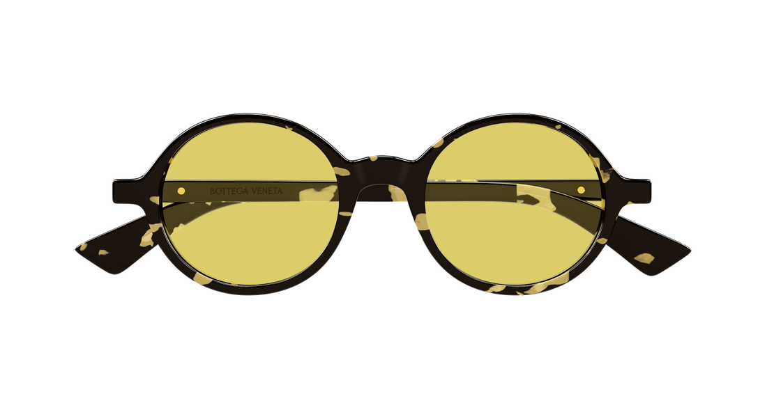 Lunettes de soleil bottega veneta bv1430s 002 havana round/oval/panthos unisex taille 48mm - Vue détaillée