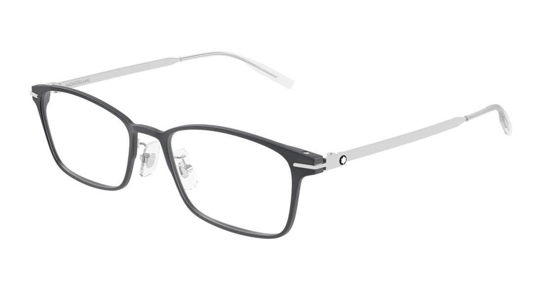 Glasögon montblanc mb0449oj 004 gris rectangular / squared masculino storlek 54mm - Huvudvy
