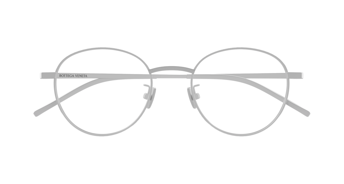 Gafas graduadas bottega veneta bv1424oa 002 plateado round/oval/panthos unisex talla 50mm - Vista de detalle