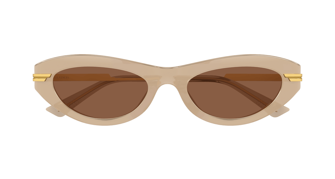 Occhiali da sole bottega veneta bv1368s 005 marron round femenino taglia 53mm - Vista dettagliata