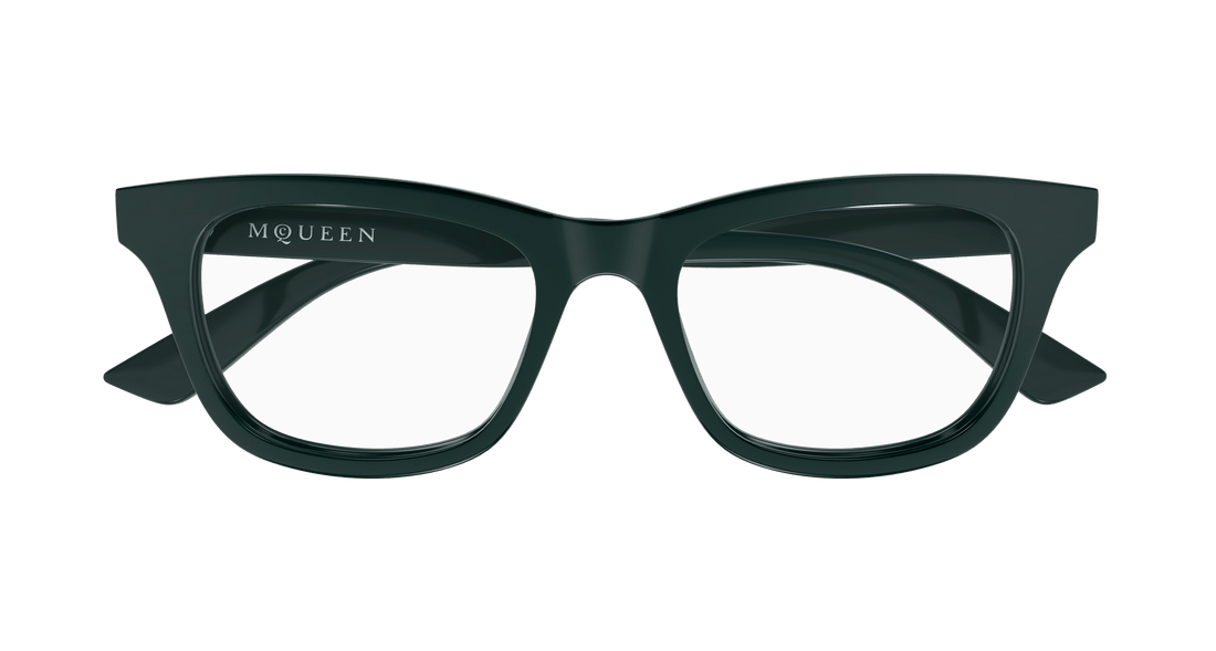 Occhiali da vista alexander mcqueen am0515o 012 gris cat eye femenino taglia 52mm - Vista dettagliata