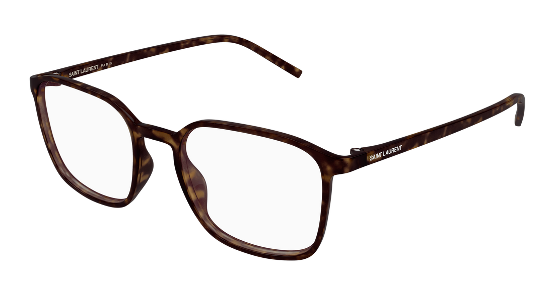 Briller saint laurent sl 845 002 havana rectangular / squared masculino størrelse 52mm - Hovedvisning