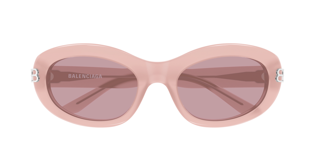 Occhiali da sole balenciaga bb0431s 003 rosa round/oval/panthos femenino taglia 57mm - Vista dettagliata