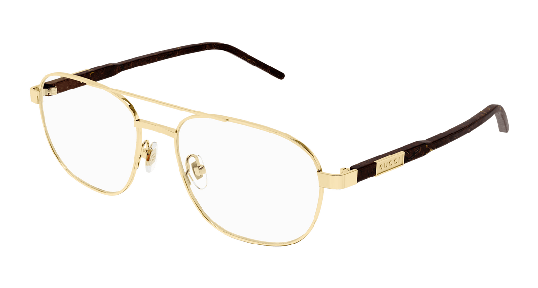 Óculos graduados gucci gg1800o 003 dorado square masculino tamanho 56mm - Vista principal