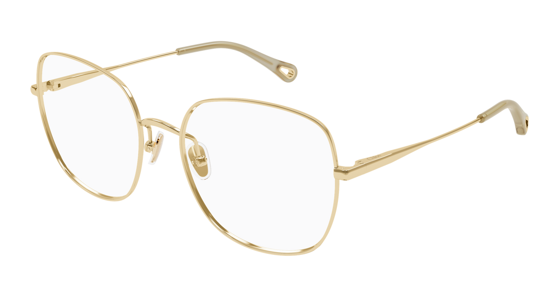 Briller chloé ch0345o 003 dorado geometric femenino størrelse 56mm - Hovedvisning