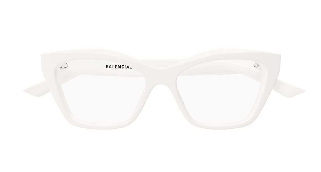 Occhiali da vista balenciaga bb0342o 011 blanco cat eye femenino taglia 55mm - Vista dettagliata