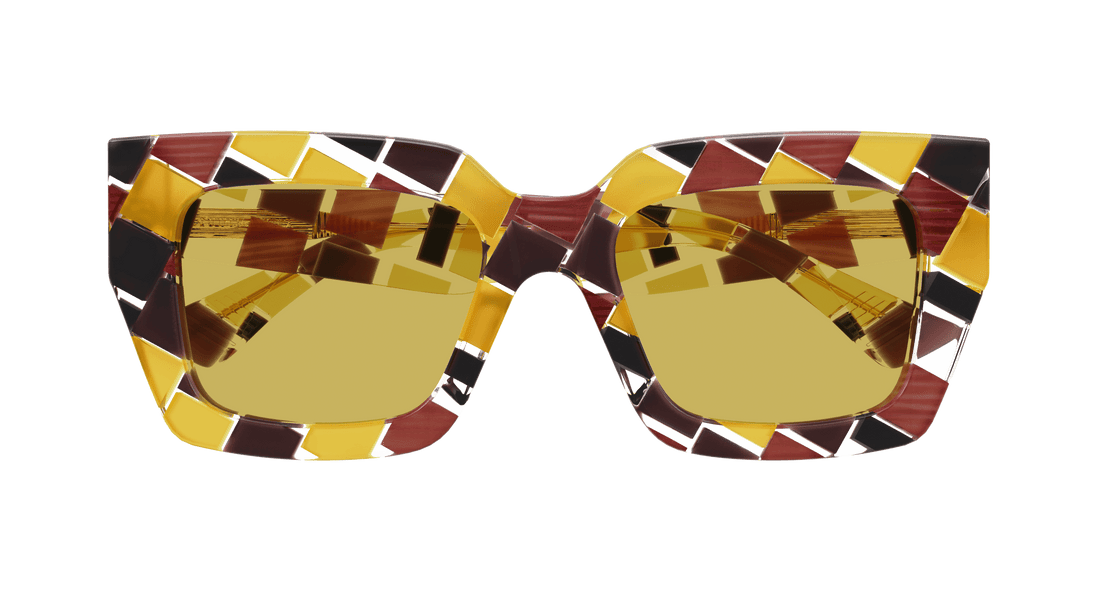 Occhiali da sole bottega veneta bv1212s 009 multicolor square femenino taglia 52mm - Vista dettagliata