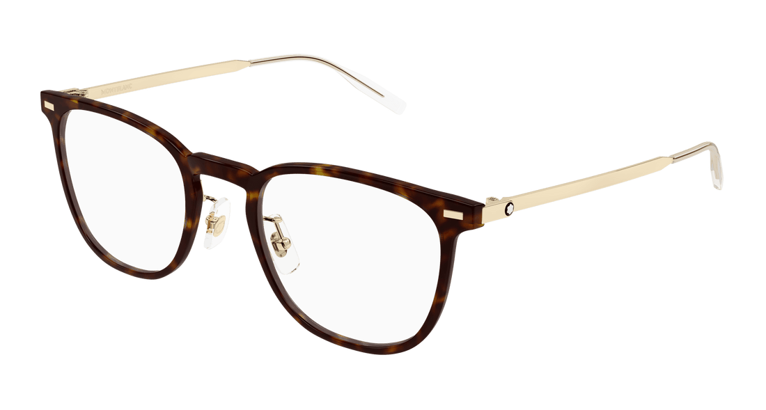 Brillen montblanc mb0393on 003 havana square masculino größe 51mm - Hauptansicht