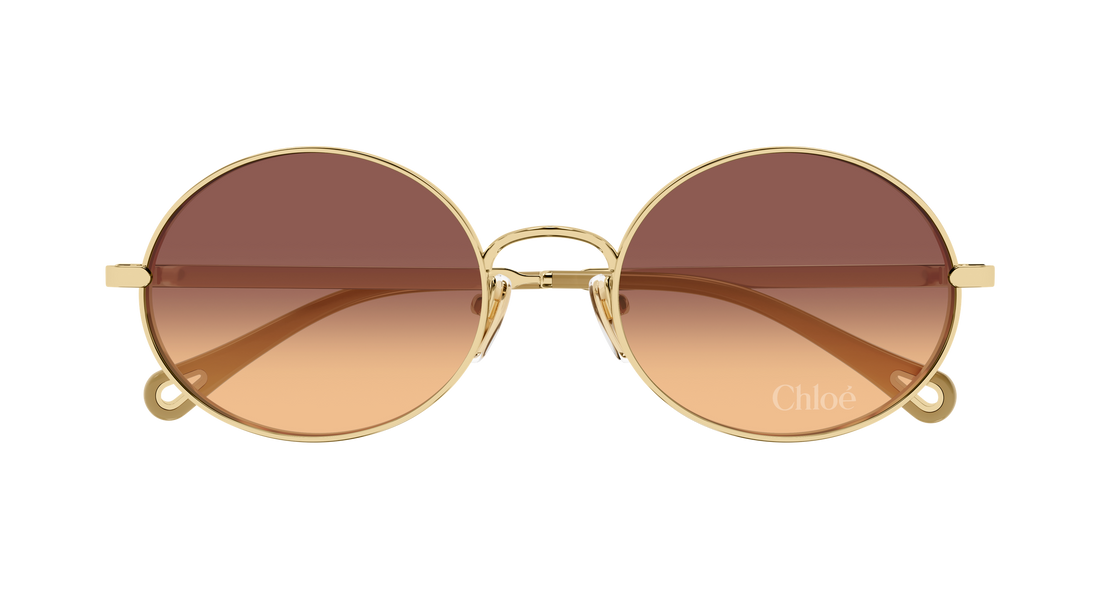 Occhiali da sole chloé ch0326s 004 dorado round/oval/panthos femenino taglia 55mm - Vista dettagliata