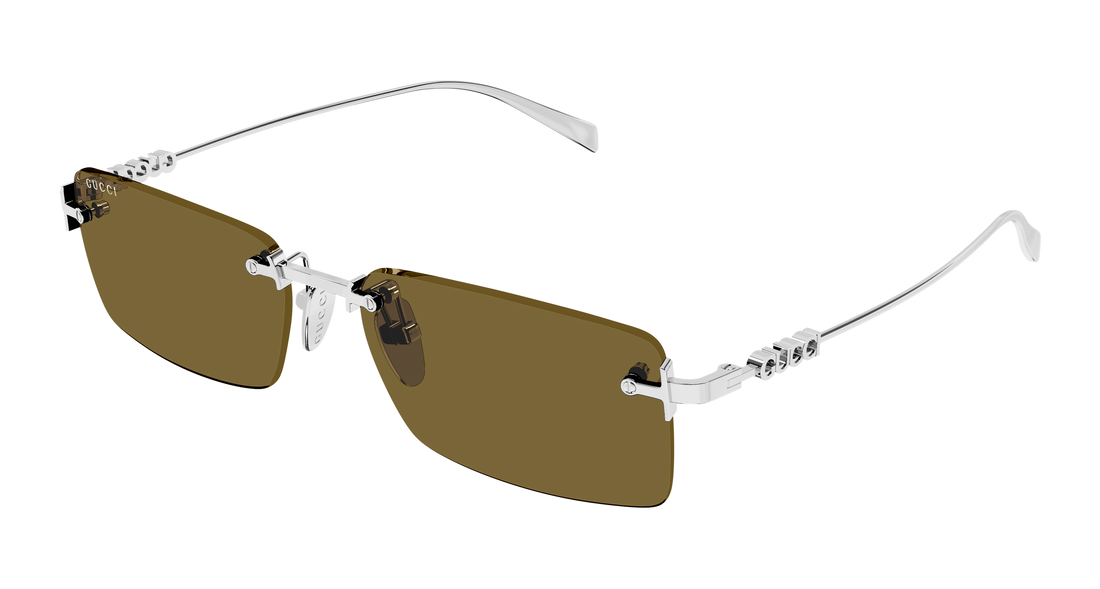 Gafas de sol gucci gg1941s 002 plateado rectangular / squared masculino talla 56mm - Vista principal