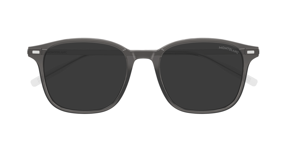 Occhiali da sole montblanc mb0445sa 004 gris rectangular / squared masculino taglia 54mm - Vista dettagliata