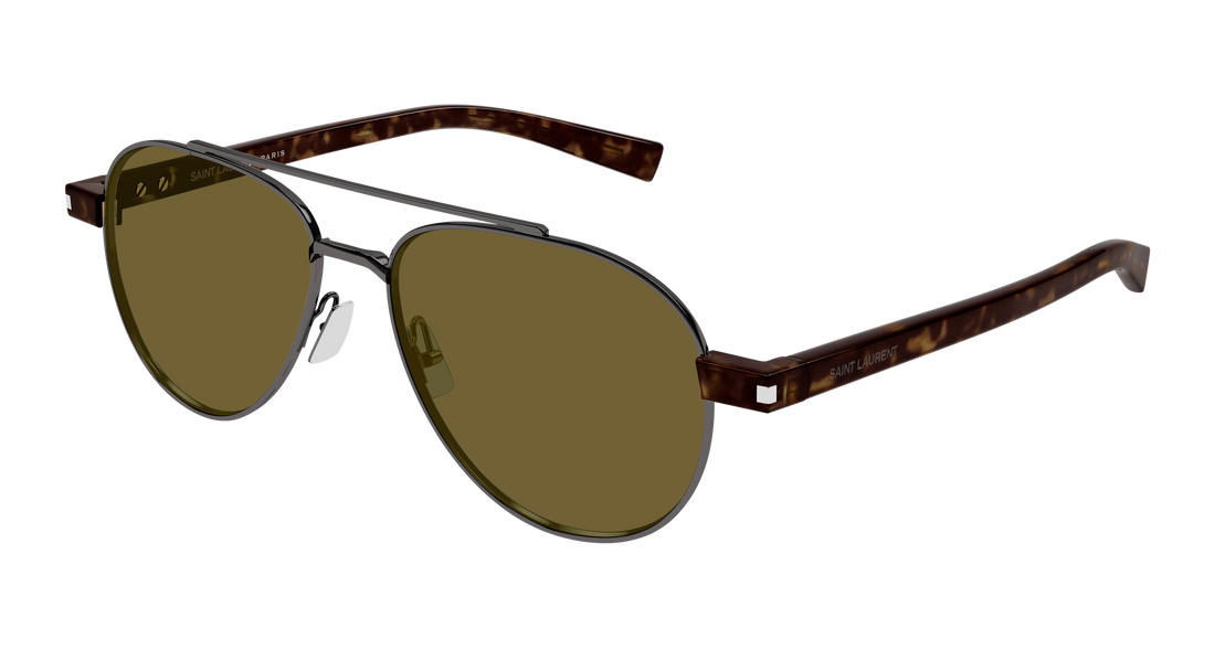 Lunettes de soleil saint laurent sl 843 004 plateado round/oval/panthos masculino taille 54mm - Vue principale