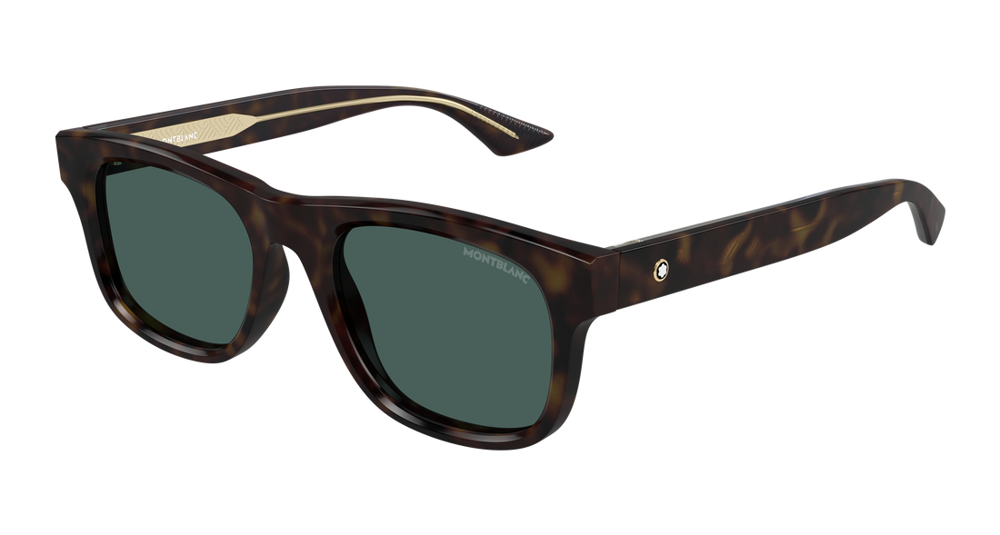 Solbriller montblanc mb0421s 002 havana rectangular / squared masculino størrelse 53mm - Hovedvisning