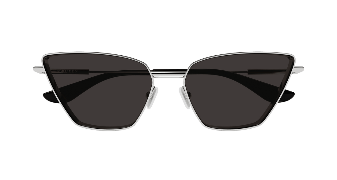 Solglasögon alexander mcqueen am0501s 001 plateado cat eye femenino storlek 58mm - Detaljvy