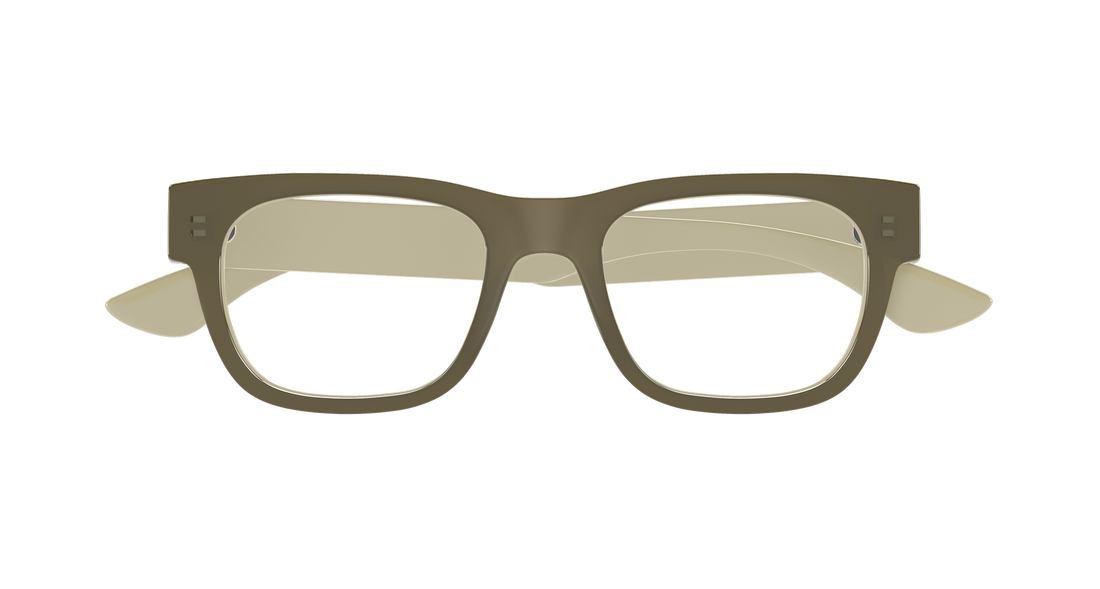 Occhiali da vista alexander mcqueen am0531o 004 marron rectangular / squared masculino taglia 51mm - Vista dettagliata