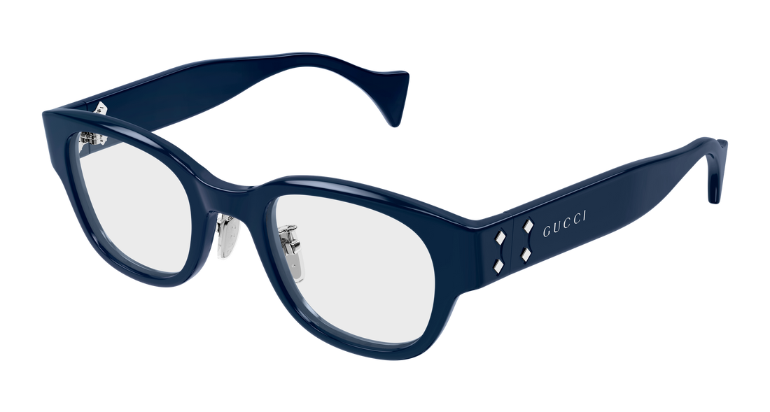 Occhiali da vista gucci gg2001oj 004 azul round/oval/panthos masculino taglia 48mm - Vista principale