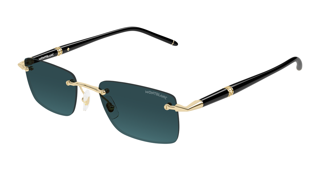 Occhiali da sole montblanc mb0344s 008 dorado rectangular / squared masculino taglia 54mm - Vista principale