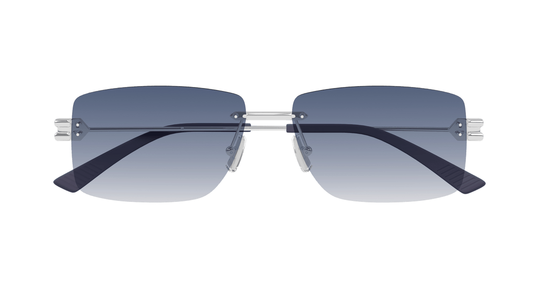 Occhiali da sole bottega veneta bv1126s 005 plateado square masculino taglia 58mm - Vista dettagliata