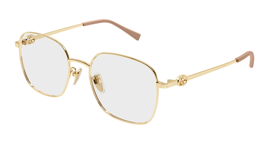 Prescription glasses gucci gg2006oa 001 dorado round/oval/panthos femenino size 53mm - Main view