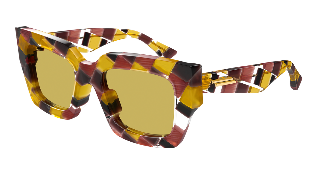Occhiali da sole bottega veneta bv1212s 009 multicolor square femenino taglia 52mm - Vista principale
