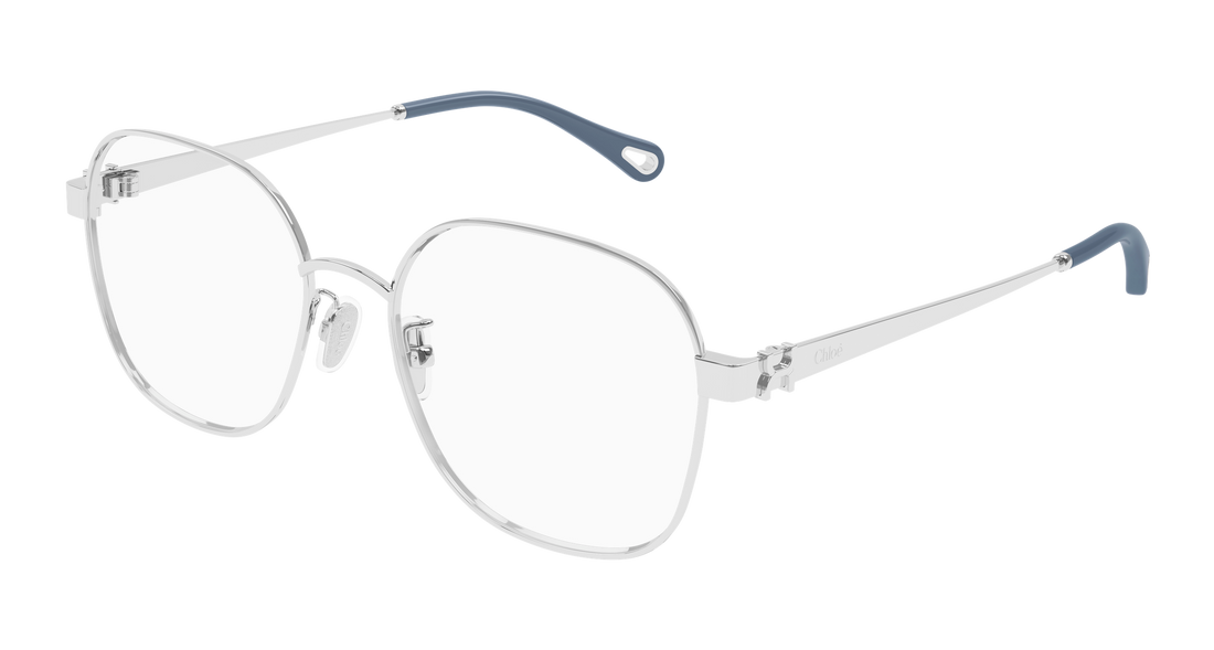 Óculos graduados chloé ch0337oa 002 plateado geometric femenino tamanho 54mm - Vista principal