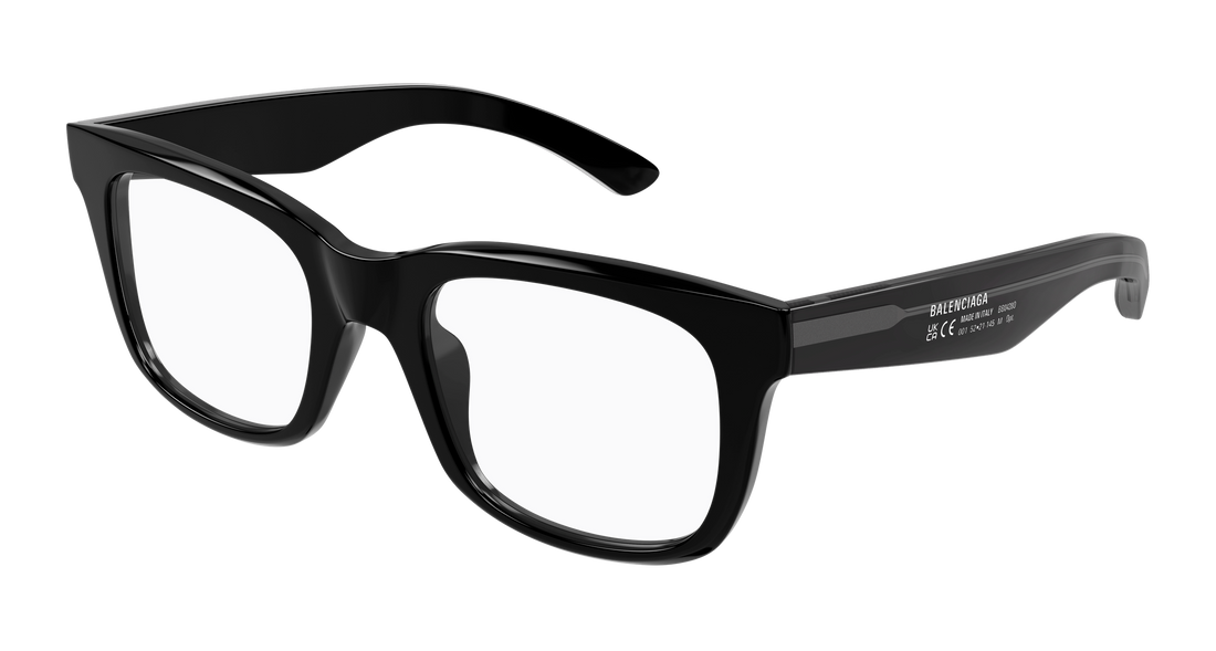 Brillen balenciaga bb0428o 006 negro rectangular / squared masculino maat 54mm - Hoofdaanzicht