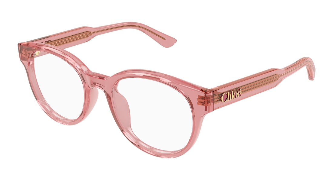 Óculos graduados chloé ch0343oa 003 rosa round/oval/panthos femenino tamanho 52mm - Vista principal