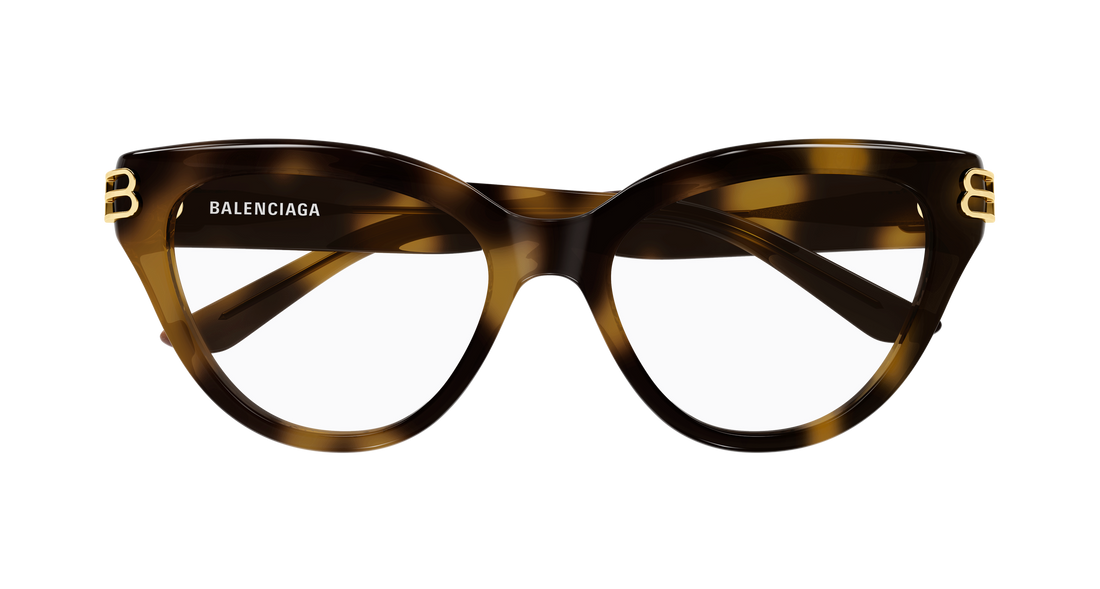 Occhiali da vista balenciaga bb0436o 003 havana cat eye femenino taglia 55mm - Vista dettagliata