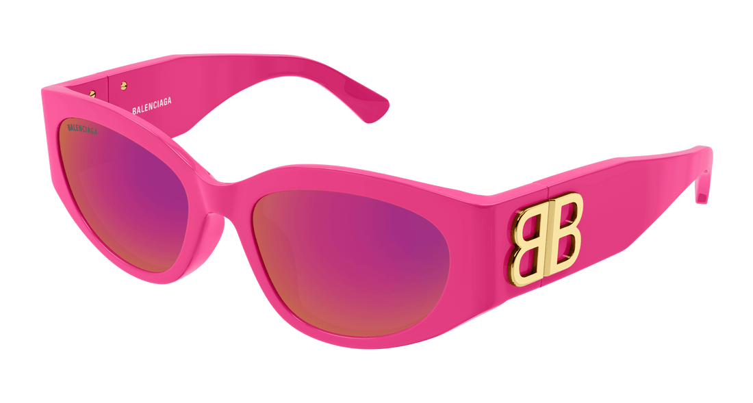 Occhiali da sole balenciaga bb0324sk 010 rosa round femenino taglia 55mm - Vista principale