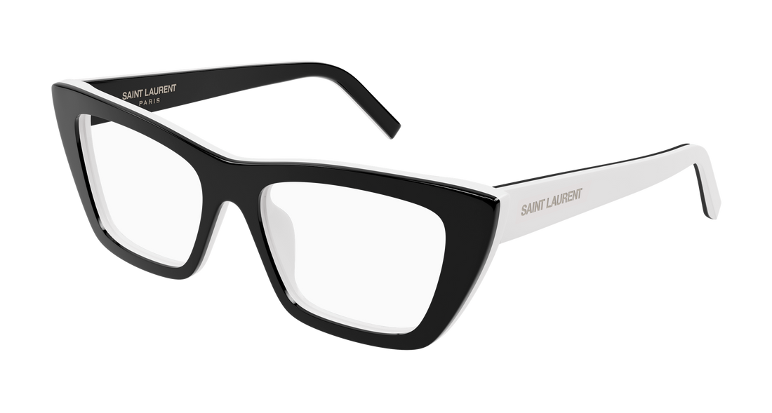 Prescription glasses saint laurent sl 276 mica opt 009 negro cat eye femenino size 53mm - Main view