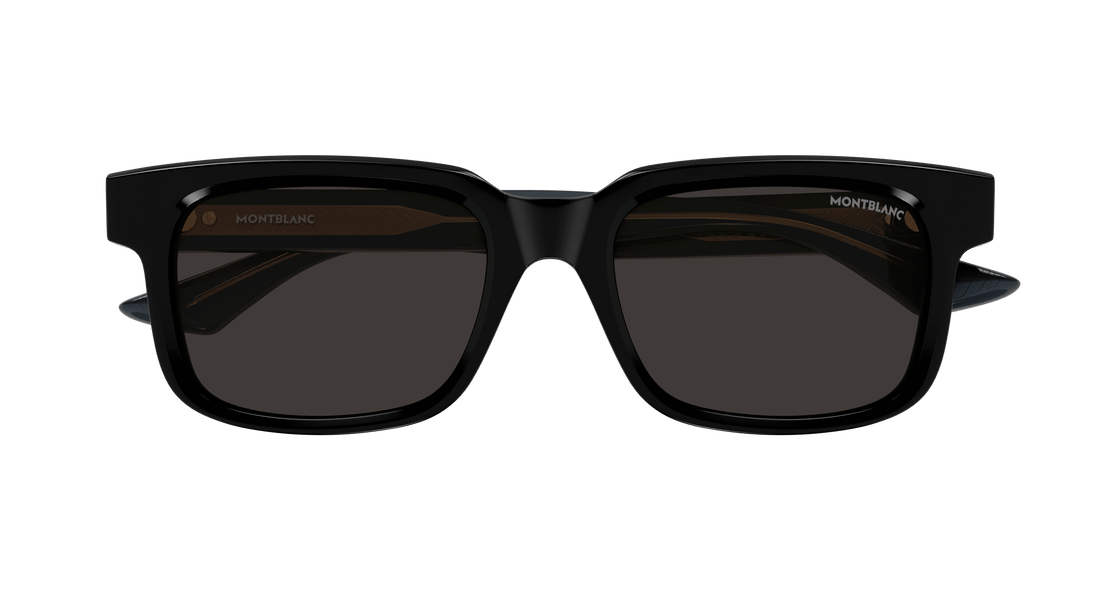Occhiali da sole montblanc mb0383s 001 negro square masculino taglia 54mm - Vista dettagliata