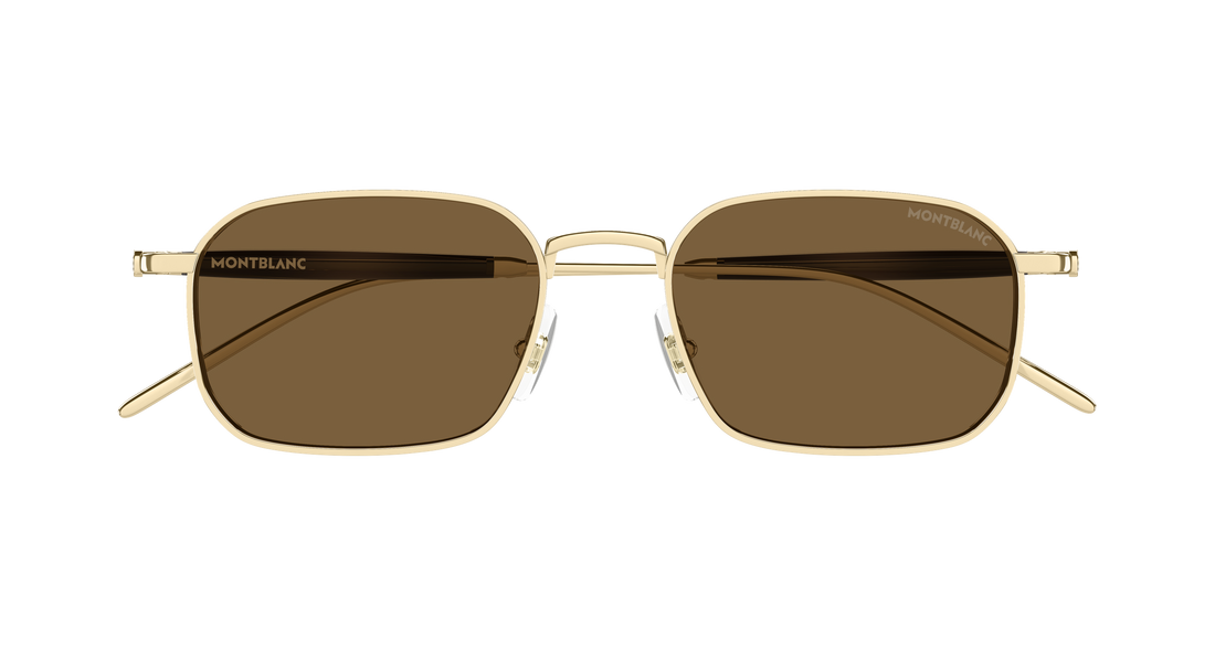 Occhiali da sole montblanc mb0441s 002 dorado rectangular / squared masculino taglia 52mm - Vista dettagliata