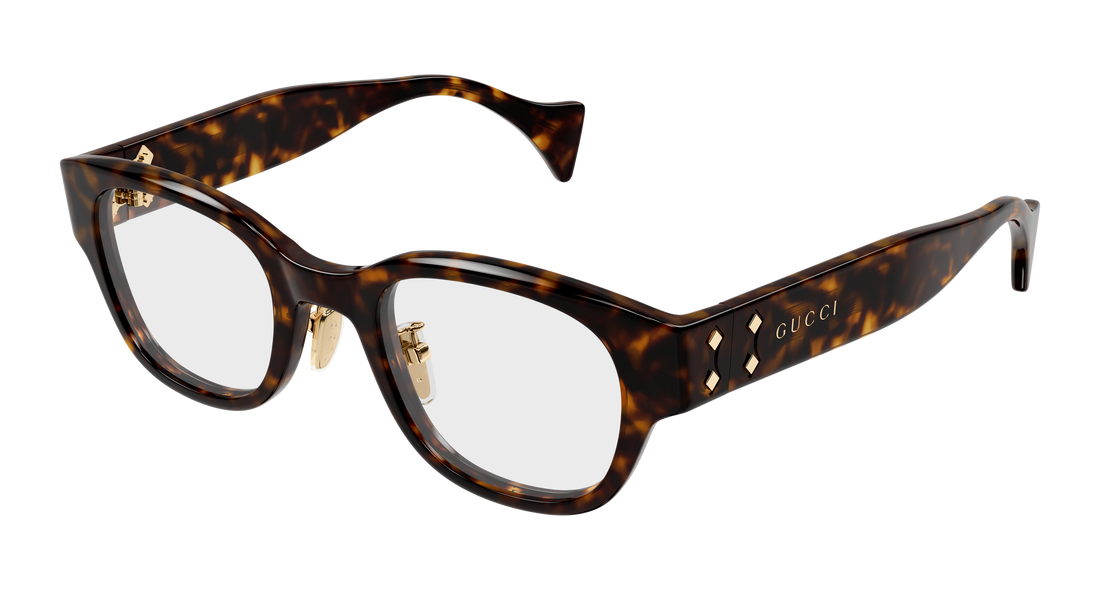 Prescription glasses gucci gg2001oj 002 havana round/oval/panthos masculino size 48mm - Main view