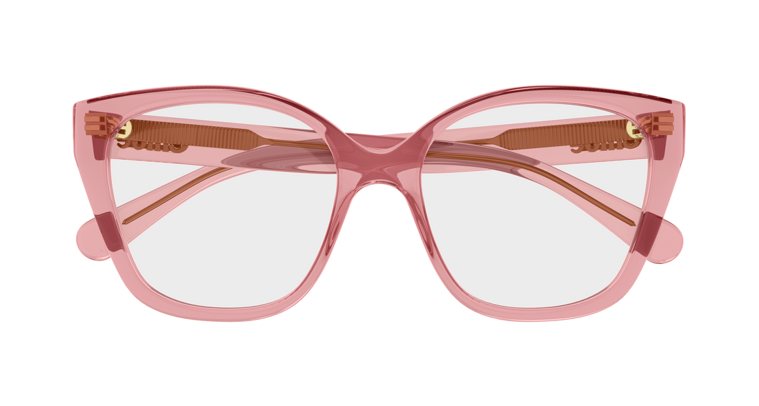 Occhiali da vista chloé ch0241o 005 rosa cat eye femenino taglia 53mm - Vista dettagliata