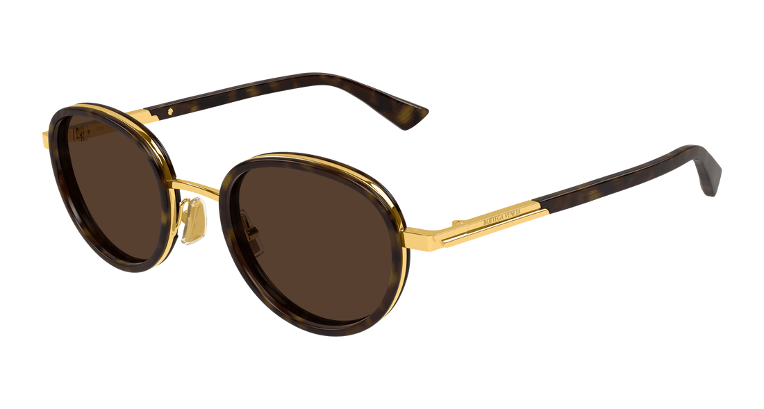 Occhiali da sole bottega veneta bv1372s 002 havana round unisex taglia 49mm - Vista principale
