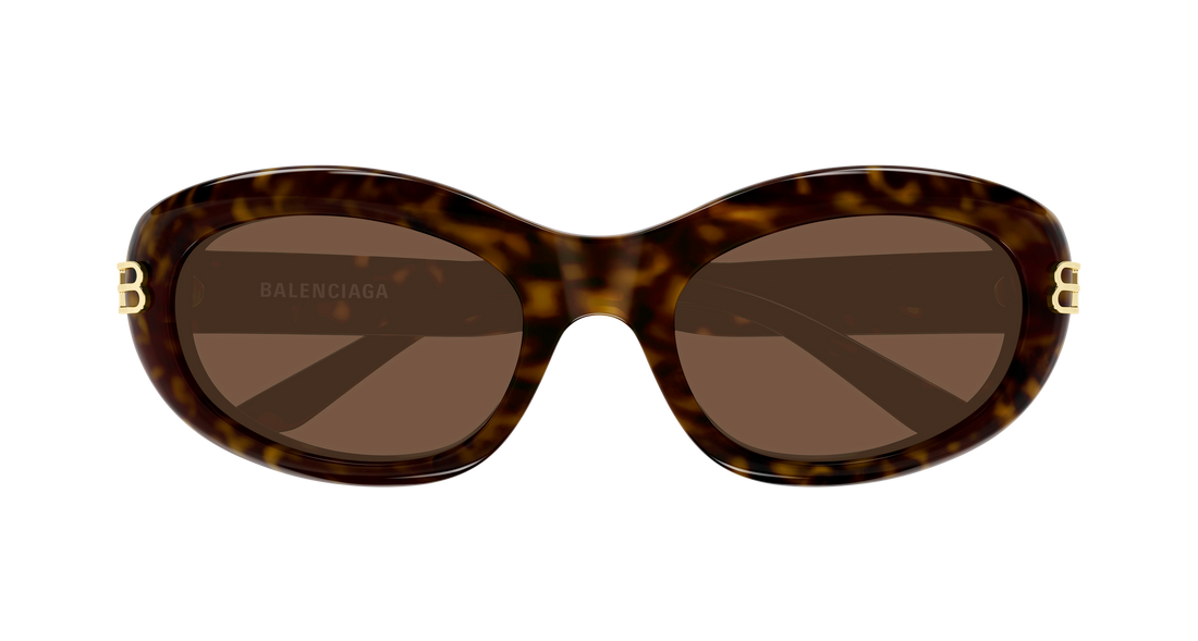 Occhiali da sole balenciaga bb0431s 002 havana round/oval/panthos femenino taglia 57mm - Vista dettagliata