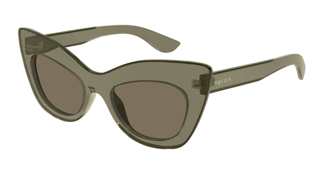 Solglasögon alexander mcqueen am0516s 001 verde cat eye femenino storlek 52mm - Huvudvy