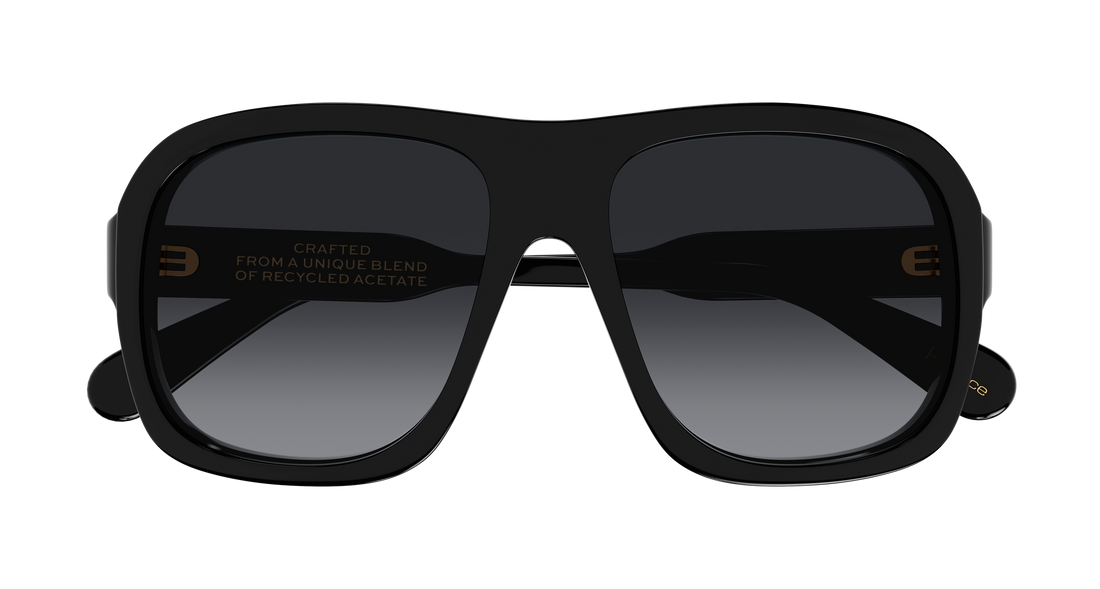 Occhiali da sole chloé ch0331s 001 negro pilot/navigator femenino taglia 58mm - Vista dettagliata