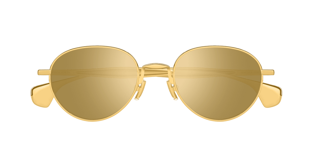 Occhiali da sole bottega veneta bv1396s 002 dorado round unisex taglia 50mm - Vista dettagliata