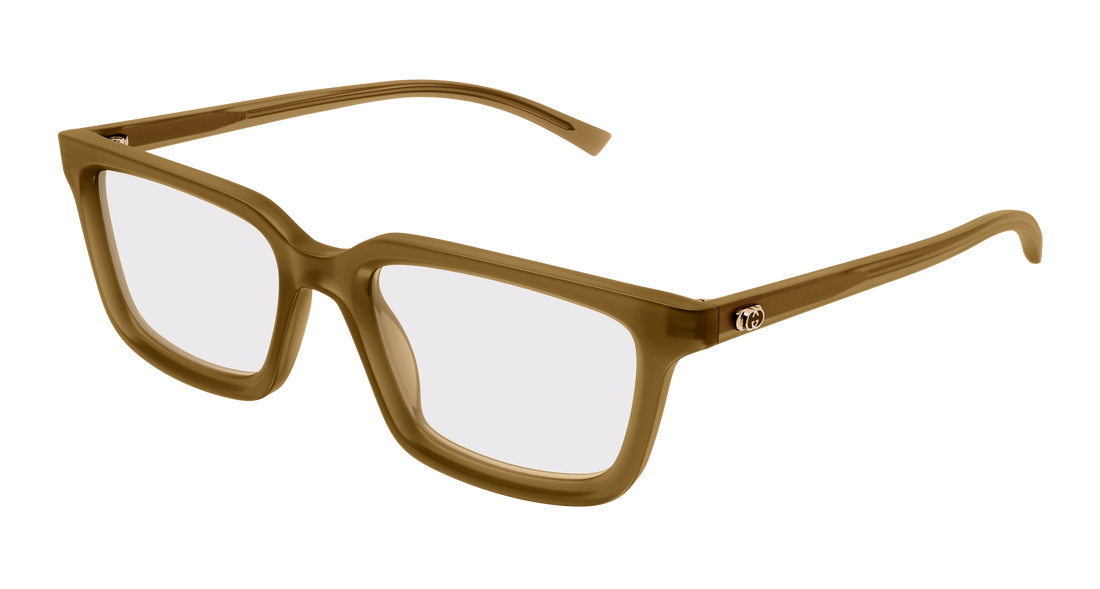 Occhiali da vista gucci gg1947o 007 marron rectangular / squared masculino taglia 53mm - Vista principale