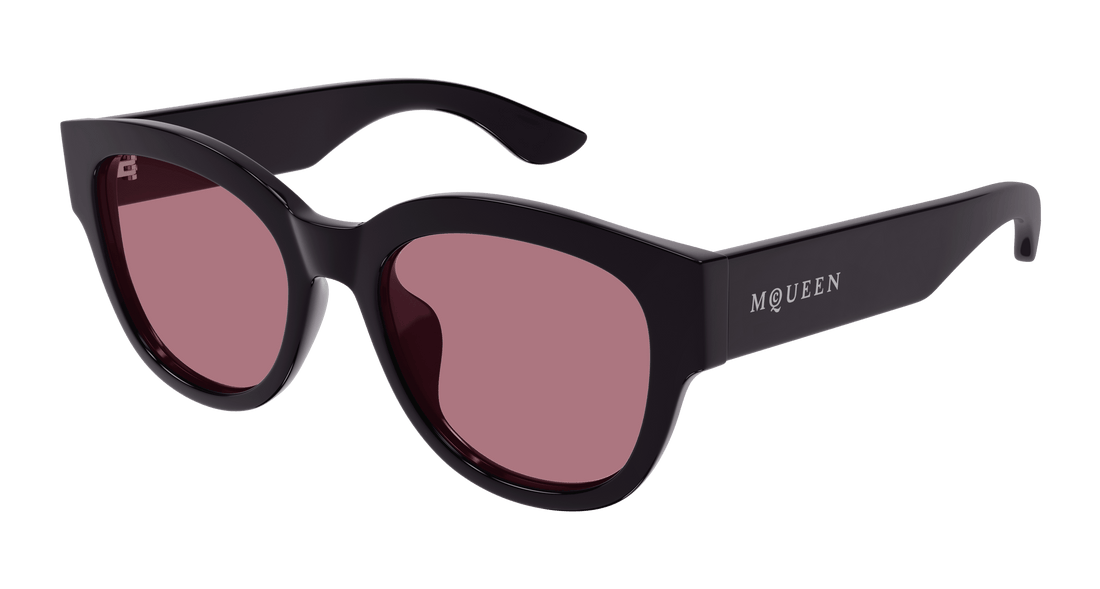 Solglasögon alexander mcqueen am0509sa 004 violeta cat eye femenino storlek 55mm - Huvudvy