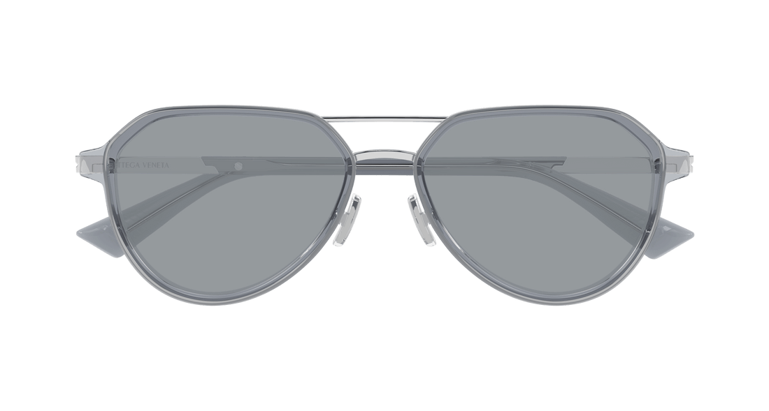 Occhiali da sole bottega veneta bv1373s 003 azul pilot unisex taglia 55mm - Vista dettagliata