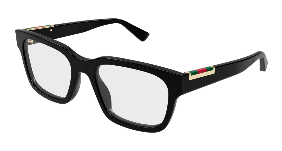 Brillen gucci gg1961o 001 negro rectangular / squared masculino größe 55mm - Hauptansicht