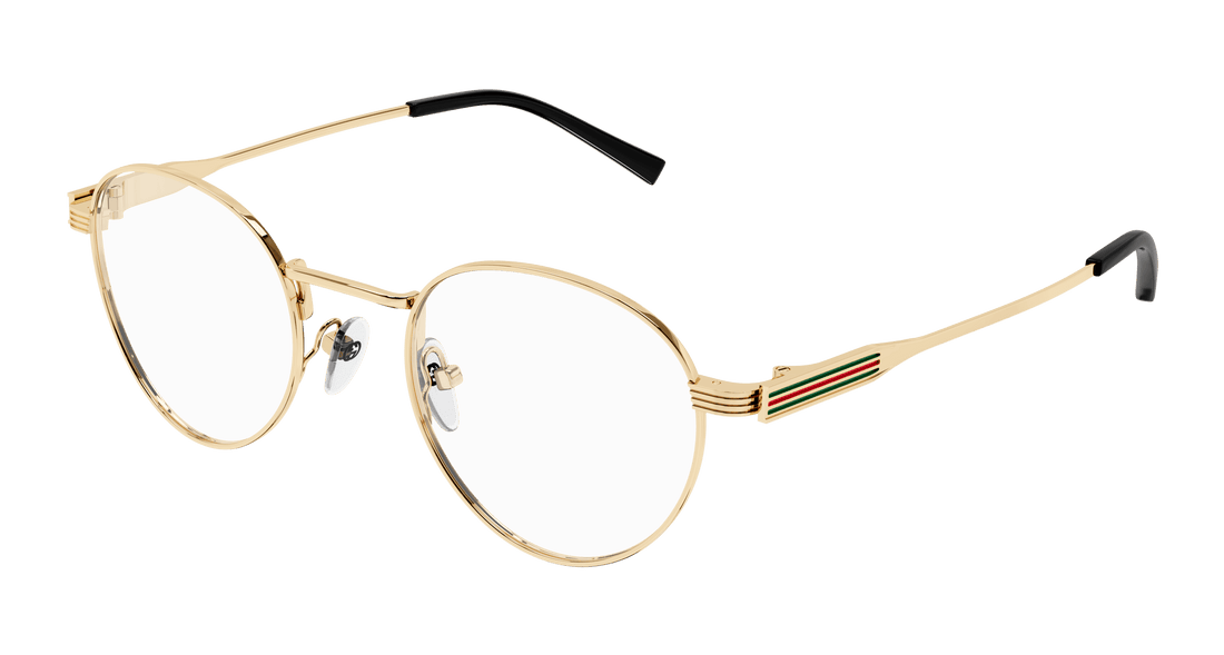 Óculos graduados gucci gg1877o 001 dorado round masculino tamanho 48mm - Vista principal